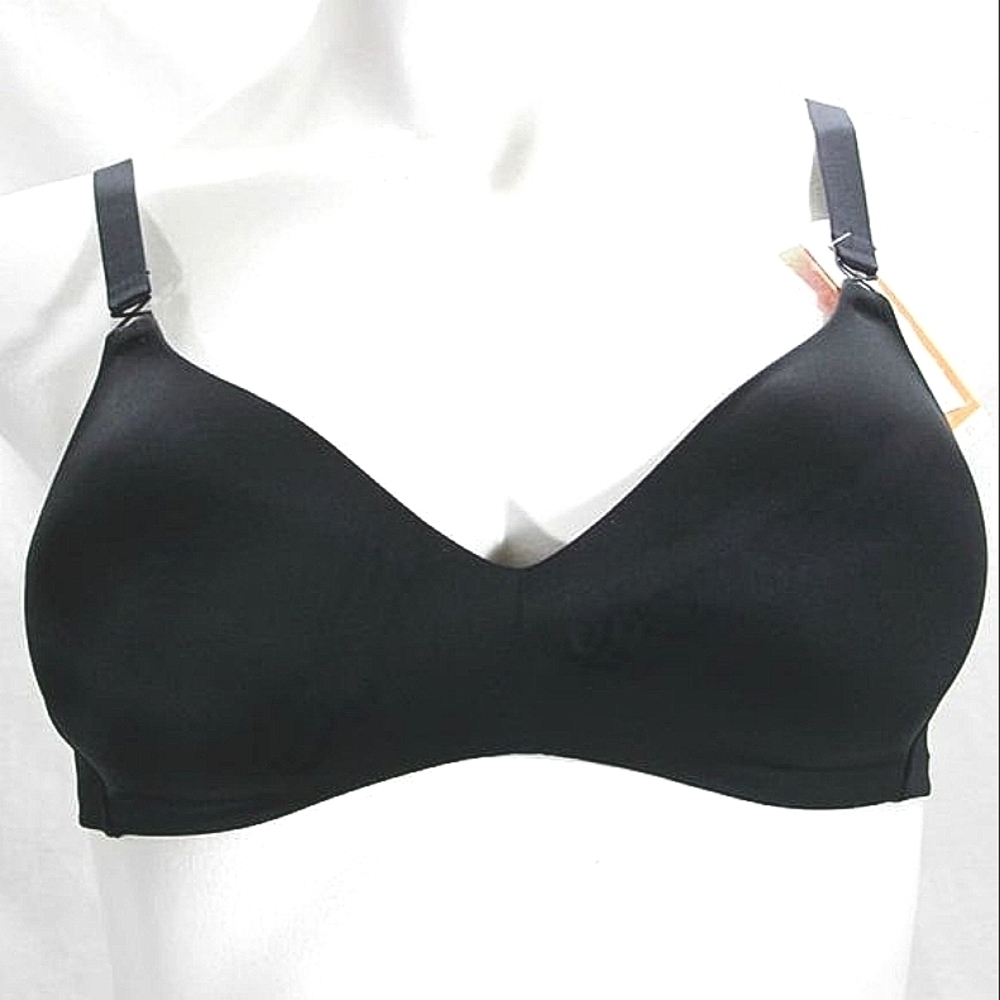 36B Warner's 2003 02003‎ Elements of Bliss T-Shirt Soft Cup Wire Free Bra Black